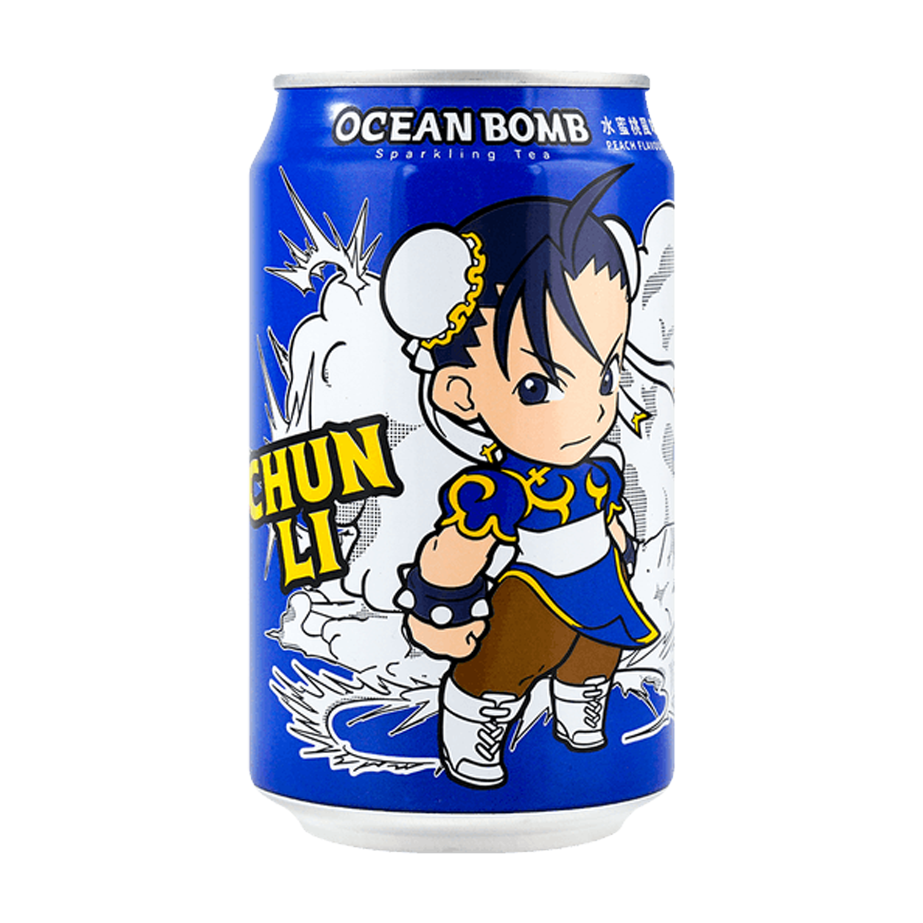 Ocean Bomb Street Fighter Sparkling Tea Peach Flavor