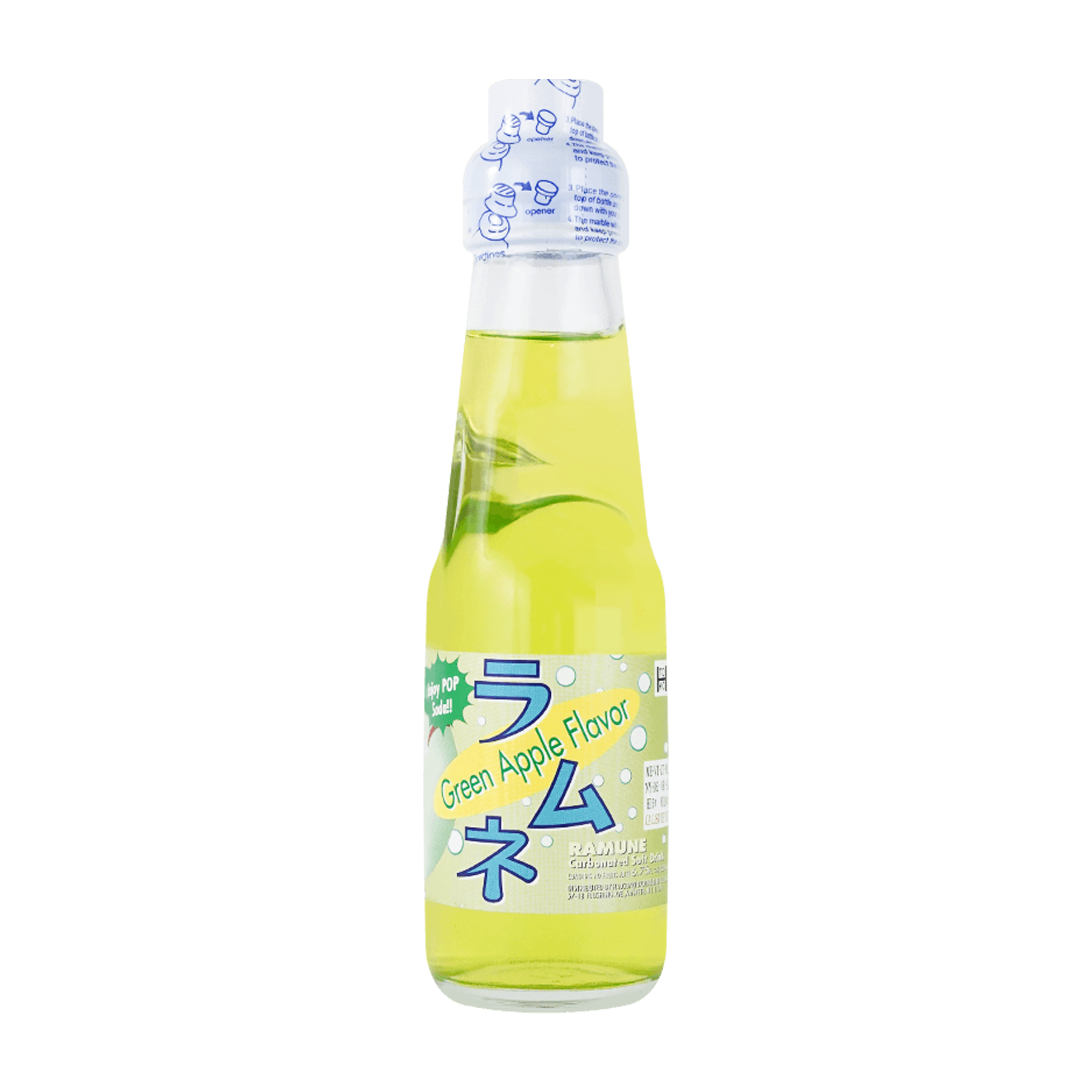 Fuji Soda Ramune Green Apple Flavor (6.76Fl Oz)