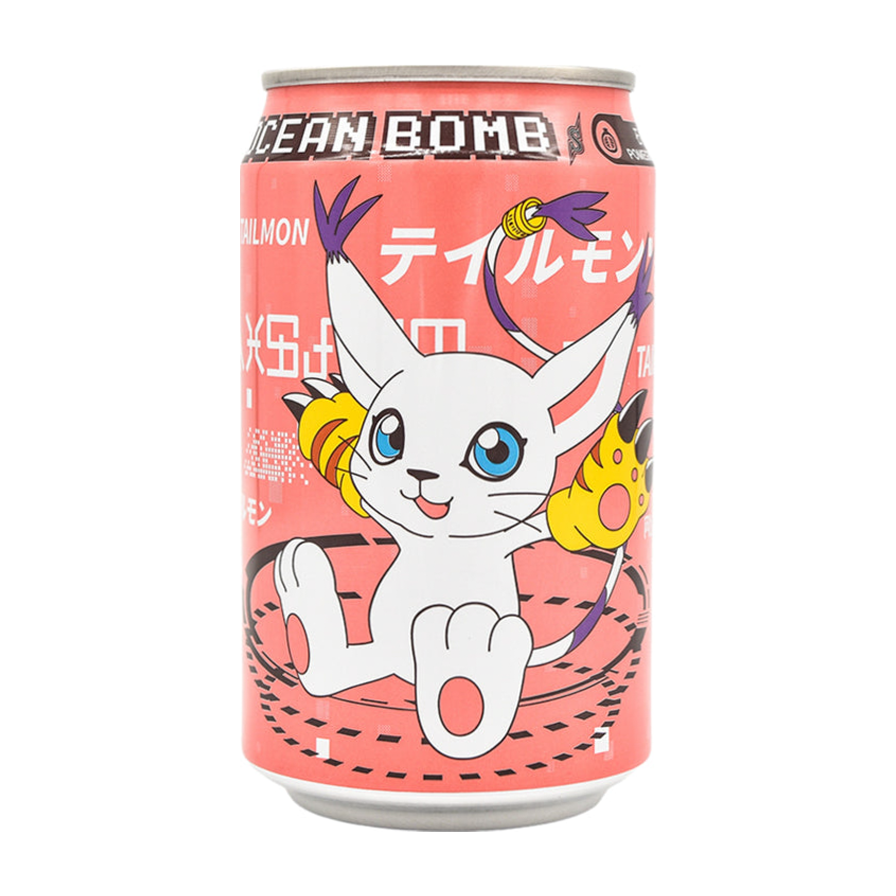 Ocean Bomb Digimon Gatomon Pomegranate Flavored Sparkling Water (330Ml)