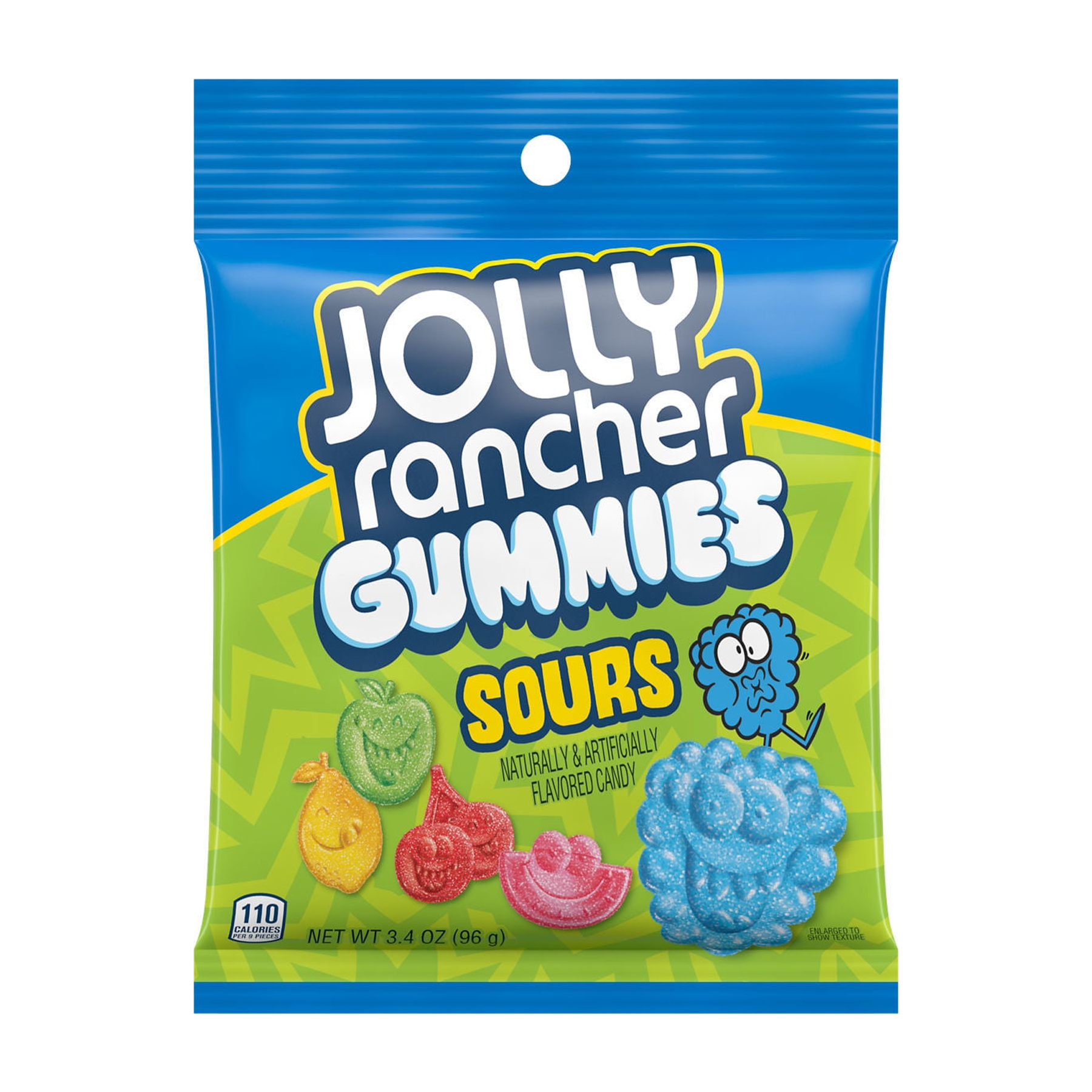 Jolly Rancher Gummies Sours Assorted Fruit Flavored Candy (96G)