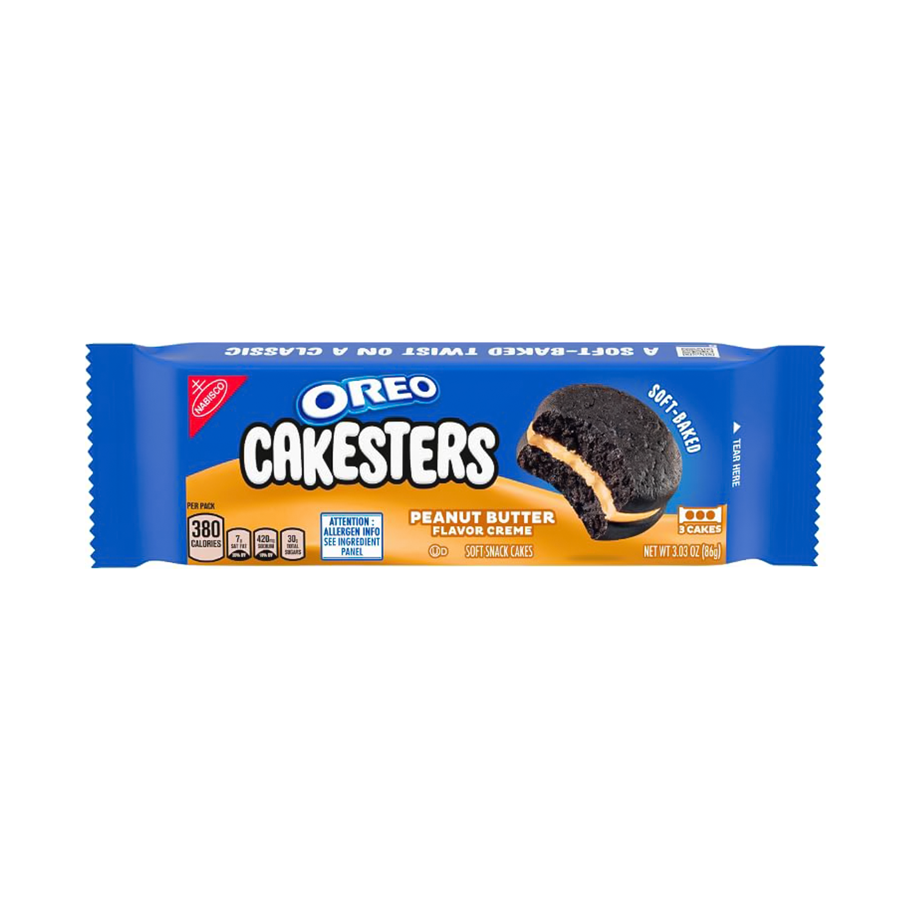 Oreo Cakesters Peanut Butter - 3 Ct (86g)