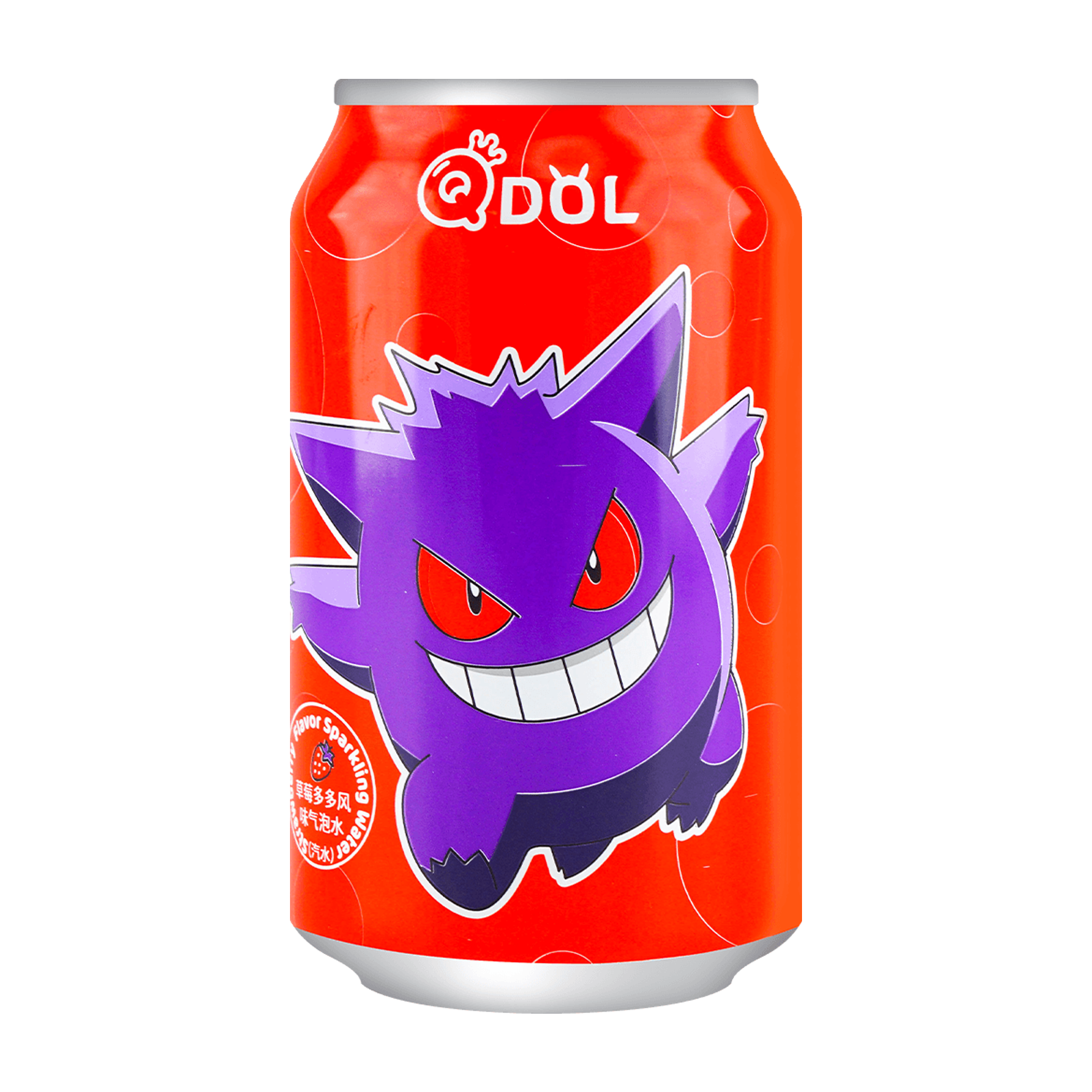 Qdol Pokemon Sparkling Water Gengar Strawberry Flavored (11.16 Fl Oz)